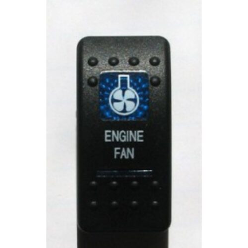 Blue Engine Fan Rocker Switch