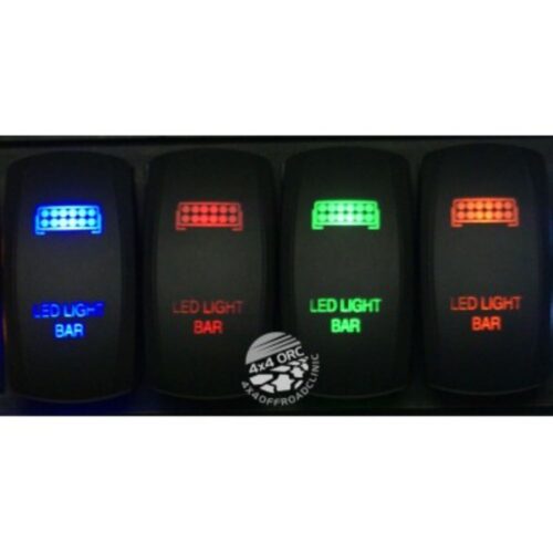 LED Light Bar Rocker Switch Laser Etched