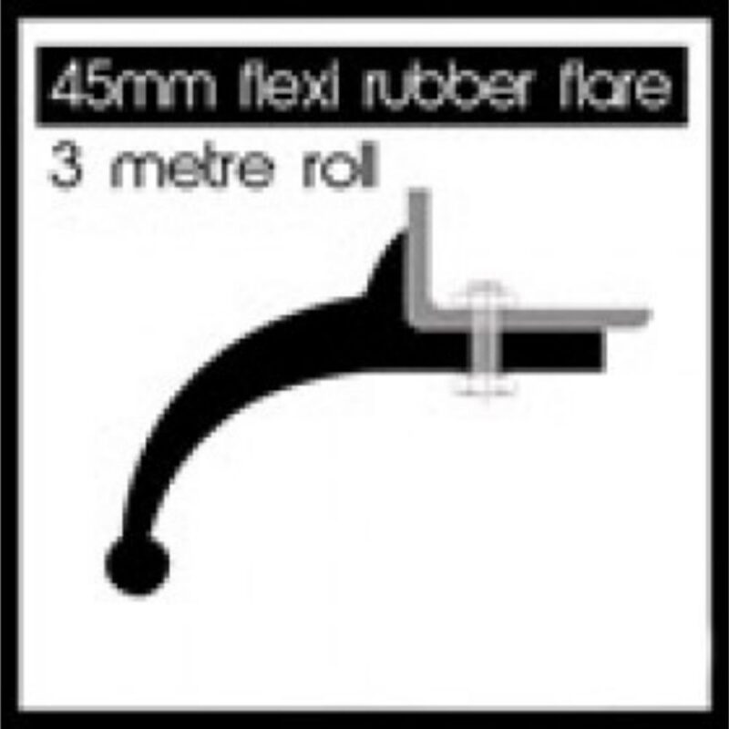 Rubber wheel arch flexi flares 3 metres 45mm