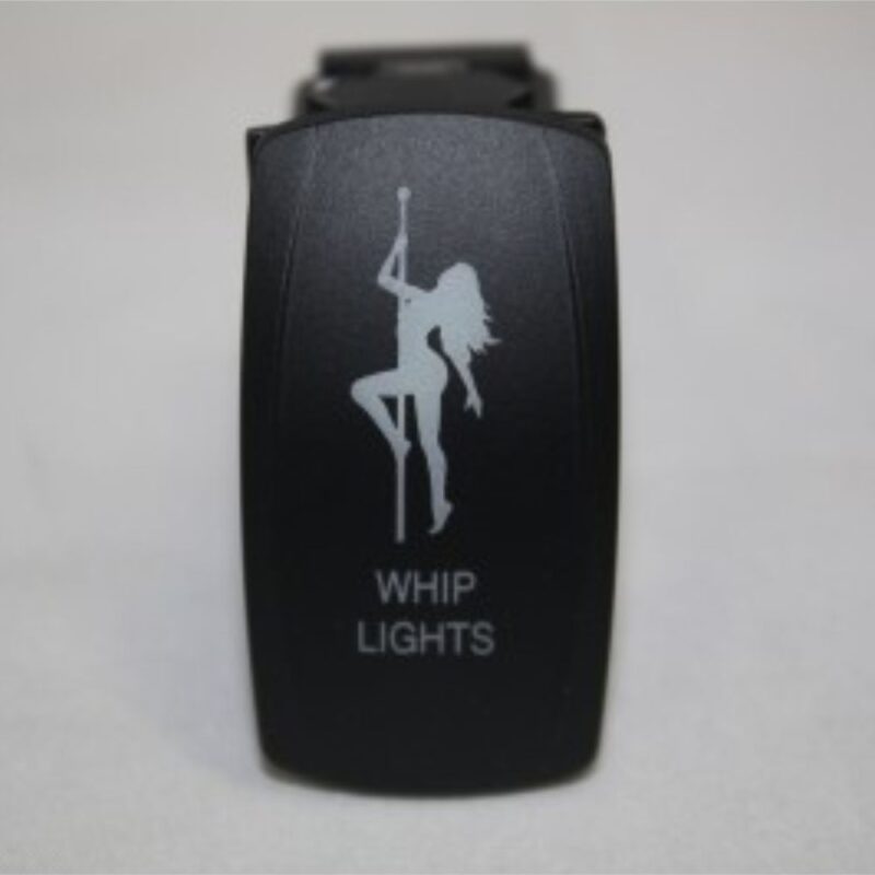 Whip Lights Rocker Switch Laser Etched