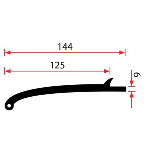 Rubber Flare 125mm x 6m