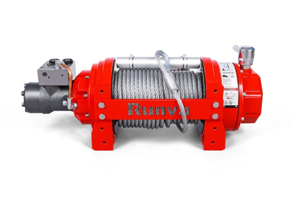 RUNVA HWV15000 Hydraulic Winch With Steel Cable