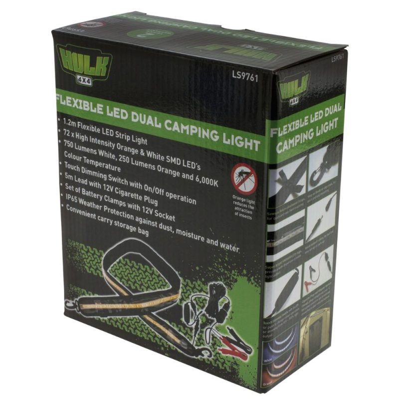 Hulk 4x4 Flexible LED Camping Strip Lamp - Dual Orange And White Illumination - Image 5