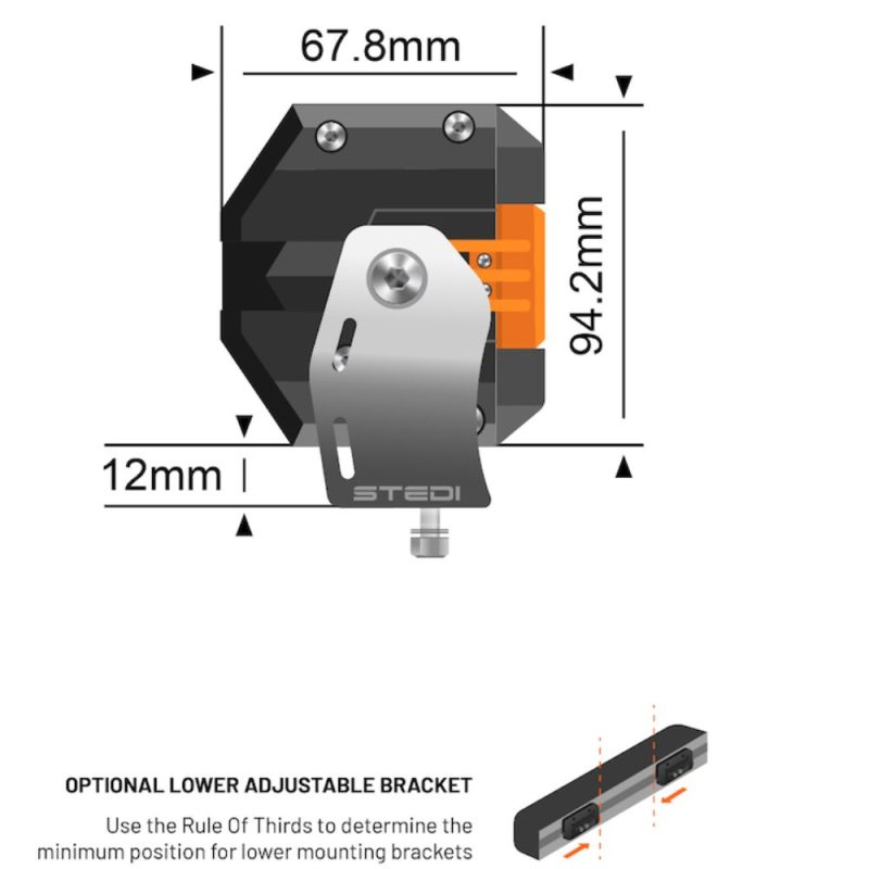 STEDI ST3303 21.5 Inch 32 Flood Led Double Row Ultra High Output Led Bar - LED3303-PRO-32L-FLOOD - Image 5