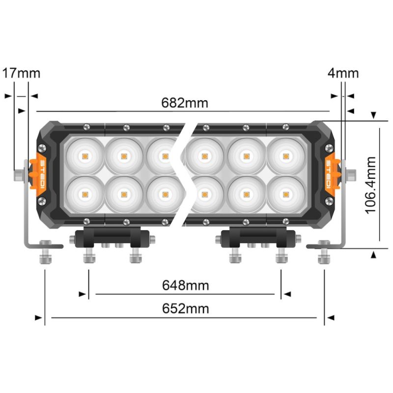 STEDI ST3303 PRO 28.2 INCH Double Row Ultra High Output 40 LED Light Bar - LED3303-PRO-40L - Image 4