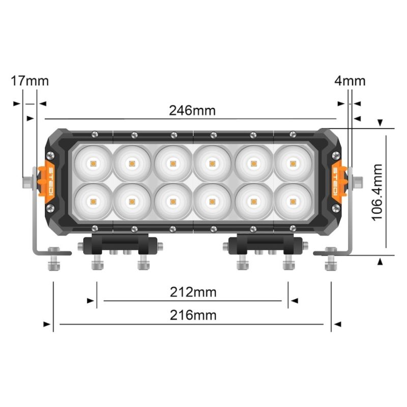STEDI ST3303 Series 11 Inch 12 LED Double Row Light Bar - LED3303-PRO-12L - Image 3