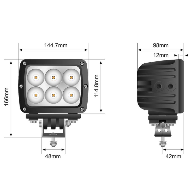 STEDI 60W Mining SPEC Flood LED Light - LEDMINE-60W - Image 5