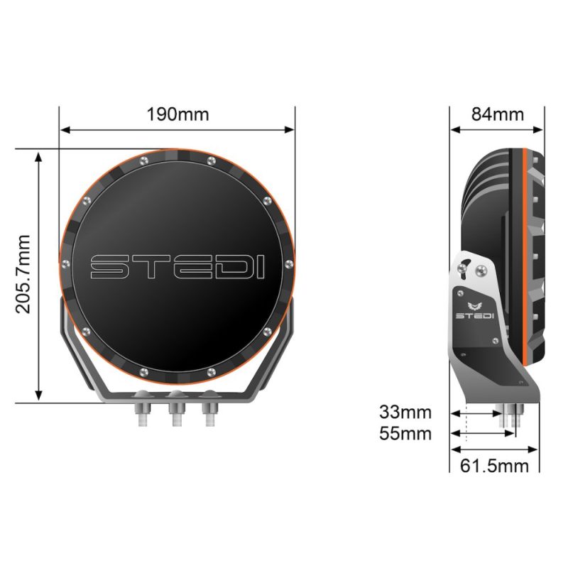 STEDI 7 Inch TYPE-X Sport - LEDTYPE-X-SRT-7INCH - Image 4