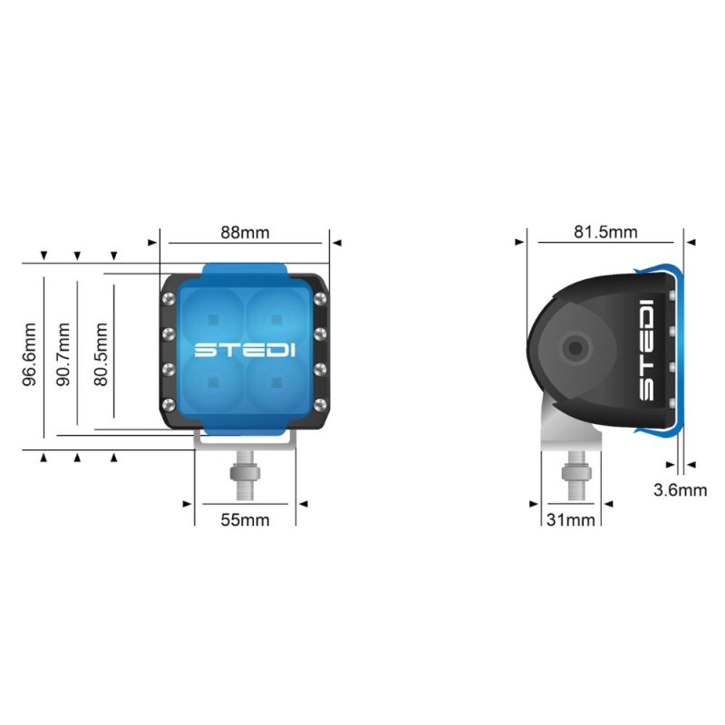 STEDI C-4 Black Edition LED Light Cube | Spot - LEDWORK-C4-SPOT - Image 3