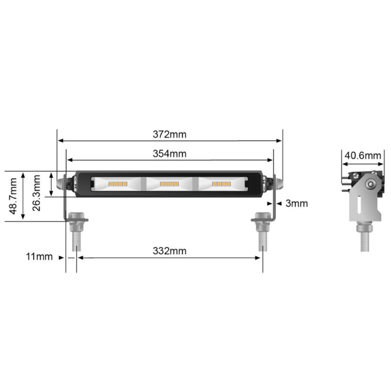 STEDI Micro V2 13.9 Inch 24 LED Flood Light (5700K) - LED3520-13-36W - Image 4