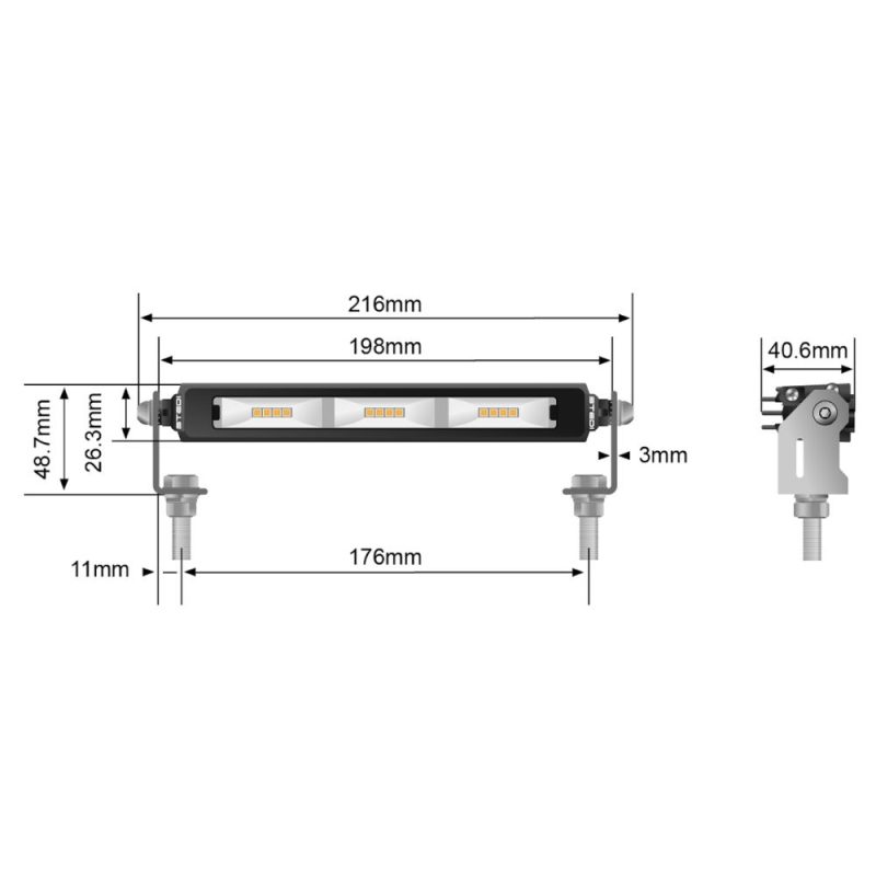 STEDI Micro V2 7.8 Inch 12 LED Flood Light (5700K) - LED3520-7-18W - Image 4