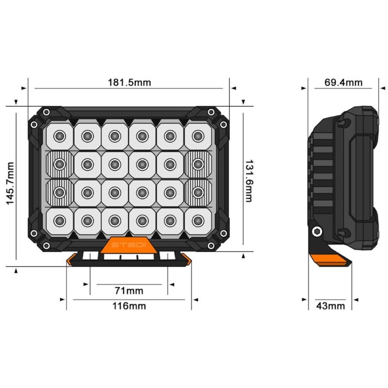 STEDI Quad Pro LED Driving Lights - LEDQUAD-PRO - Image 5