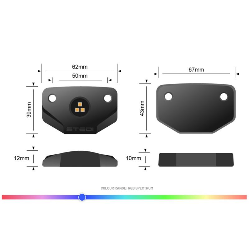 STEDI Surface 6 LED Rock Light (RGB) - LEDROCK-6PCE - Image 5