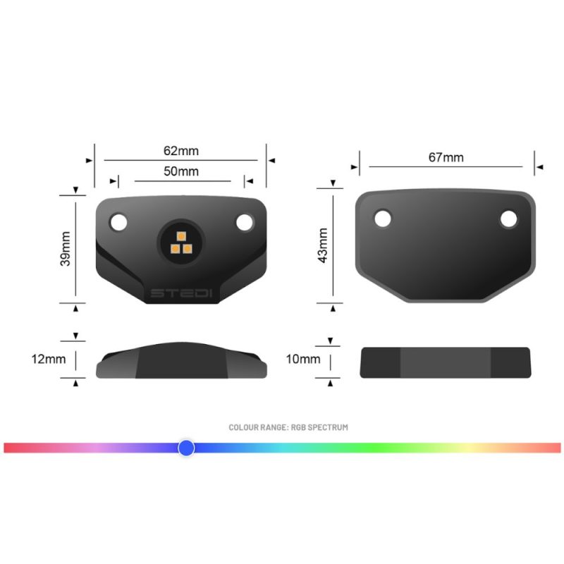 STEDI Surface Single LED Rock Light (RGB) - LEDROCK-RGB-1PC - Image 4