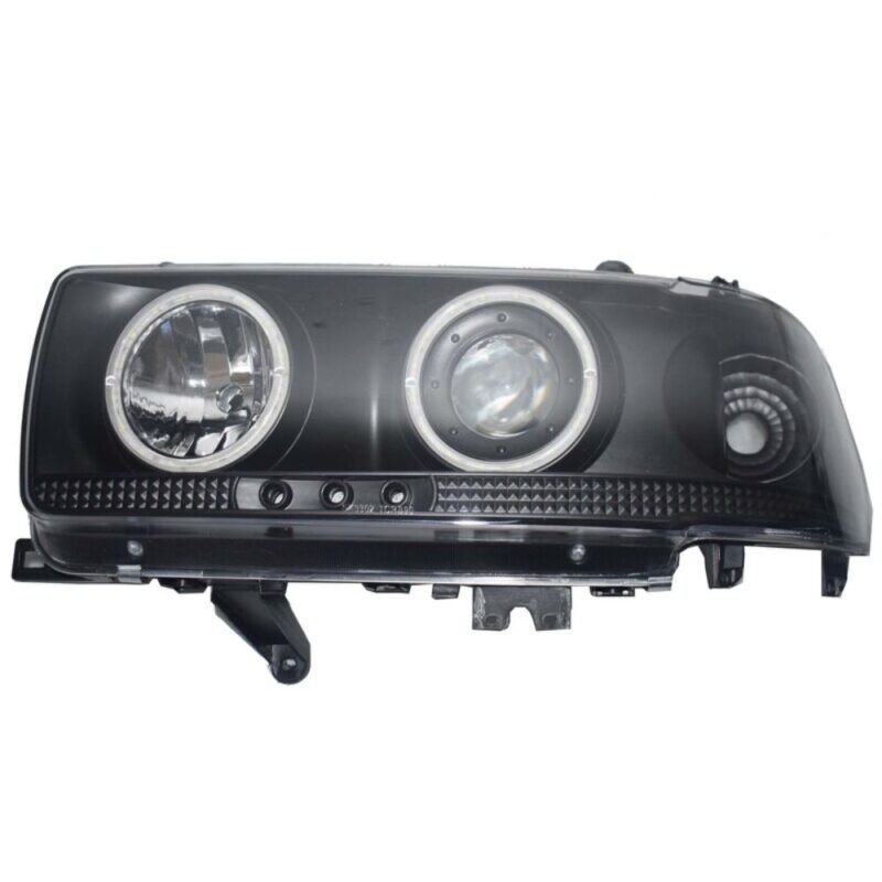 Smoke Angel Eye Pair Head Lights LED For Toyota Landcruiser 80 Series Halo Projector AU - Image 3