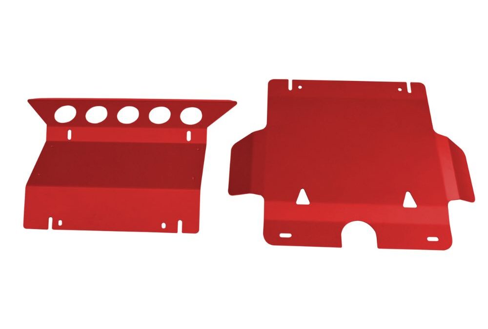 Bash Plate Front Sump Guard Red 3mm Vigo For Toyota Hilux 2005-2015 KUN16 26 N70 SR SR5