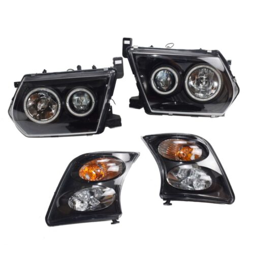 Pair Headlights With Corner Lights For Nissan Patrol GU 1997-2007