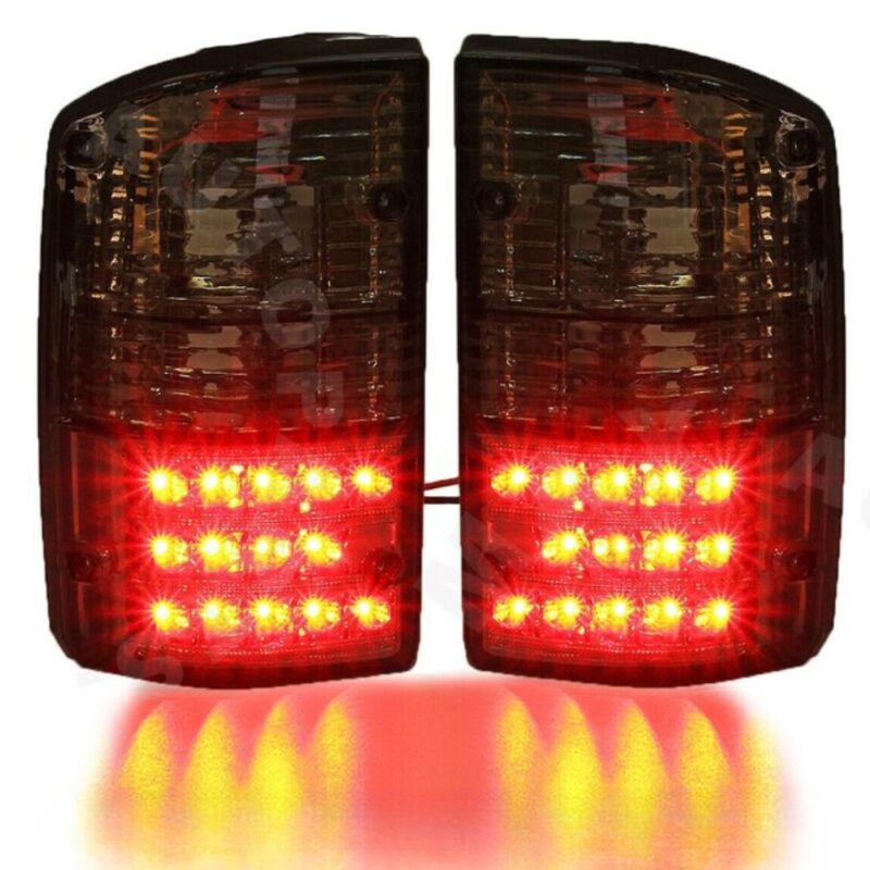 Pair Smoked LED Tail Light Lamps For Nissan Patrol GQ 1&2 Series 1988-1997 - Image 4