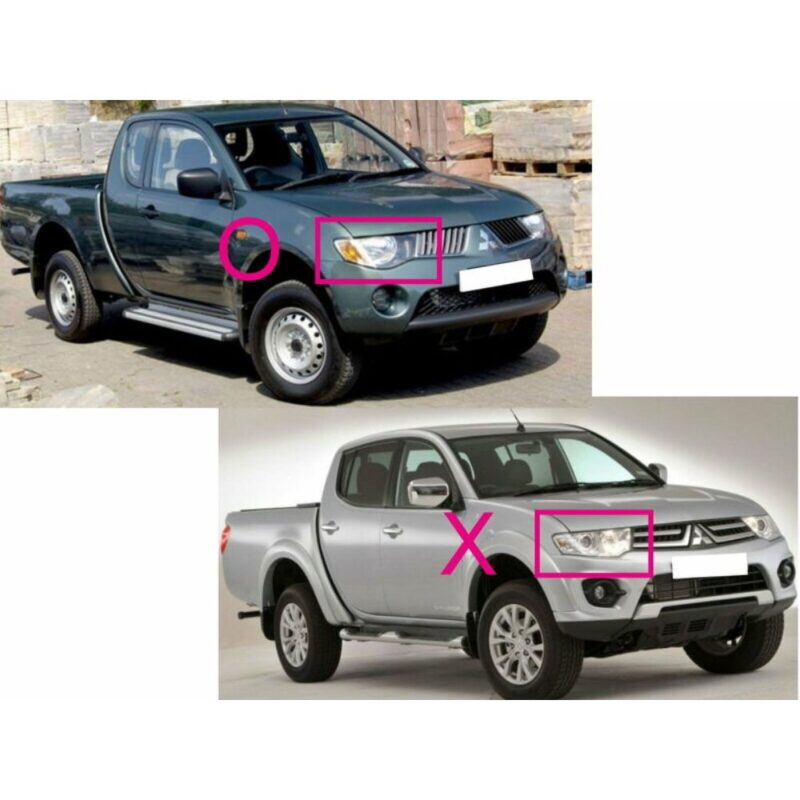 Black Ultra LED Angel Eyes Projector Headlights For 2006-2015 Mitsubishi Triton - Image 7