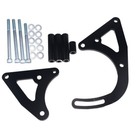 Black Alternator Bracket Kit Billet Aluminum Fit For Holden V8 253 304 308 Right Side Driver Low Mount